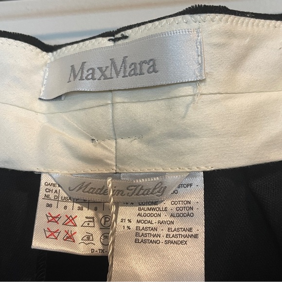 MaxMara Black Velvet Dress Pants Made in Italy Size 6 - Picture 8 of 10